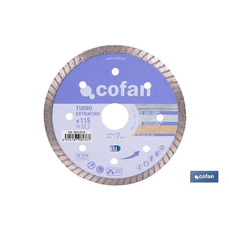 DISCO DIAMANTE TURBO EXTRAFINO 115MM.