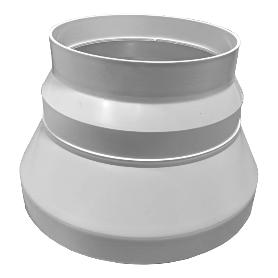 PVC BLANCO REDUCTOR 150Ø A 120-100 ACOPLAMIENTO CAMPANA 150 0228