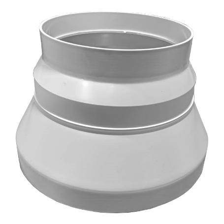 PVC BLANCO REDUCTOR 150Ø A 120-100 ACOPLAMIENTO CAMPANA 150 0228
