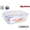 FIAMBRERA TUPER RECTANGULAR CON TAPA HERMETICA 21X25,5 CMS 2400 CC QUTTIN