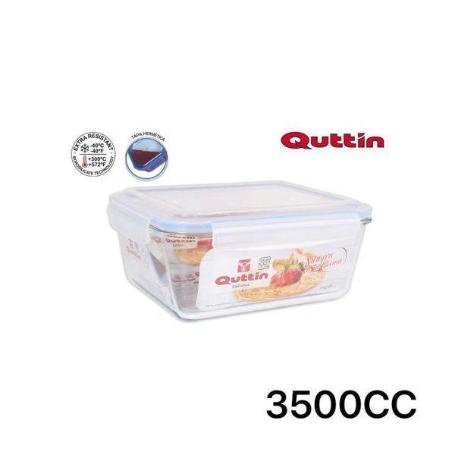 FIAMBRERA RECTANGULAR CONTAPA HERMETICA 26X22 CMS 3500CC QUTTIN