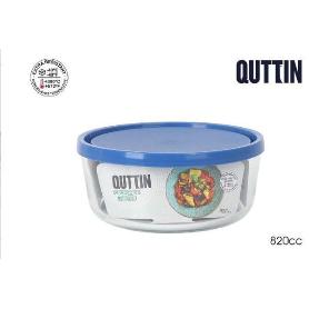 FIAMBRERA TAPPER REDONDO CON TAPA FRIGO 15X6 CMS 820 CC. QUTTIN