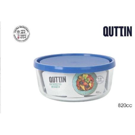 FIAMBRERA TAPPER REDONDO CON TAPA FRIGO 15X6 CMS 820 CC. QUTTIN