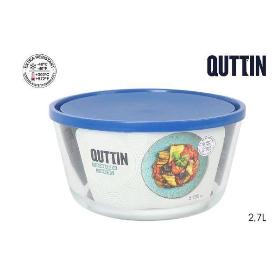 FIAMBRERA TAPER REDONDO CON TAPA FRIGO 21,5X11,3 CMS 2700 CC. QUTTIN