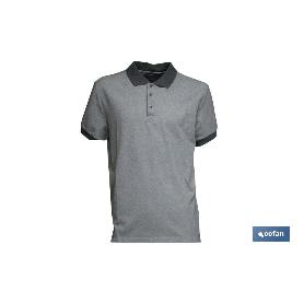 POLO 2 TONOS VERDON 160GMS/M GRIS-NEGRO TALLA L