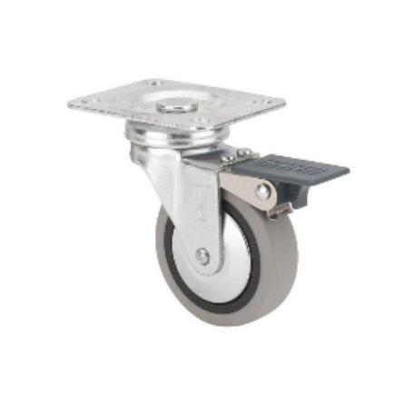 RUEDA GOMA CON PLACA 50 MM. CON FRENO 79326