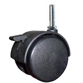 RUEDA OFICINA 40 MM. ESPIGA 8MM. CON FRENO 79209