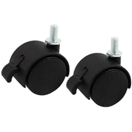 RUEDA OFICINA 50 MM. TORNILLO M-10 CON FRENO 79224