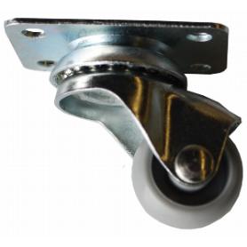 RUEDA PVC CON PLACA 25 MM. SIN FRENO 82180