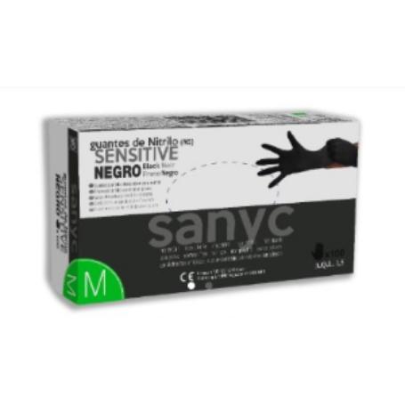 GUANTE NITRILO NEGRO DESECHABLE T- 8/M 100UDS