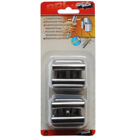 CUELGA ESC.SIMPLE INOX (2 UDS)