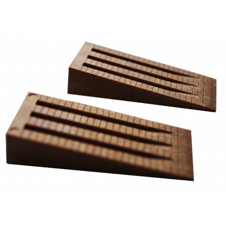 CUÑA SUJETAPUERTA MEDIANA MARRON 66X30X15 MM.