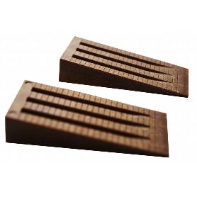 CUÑA SUJETAPUERTA MEDIANA MARRON 66X30X15 MM.