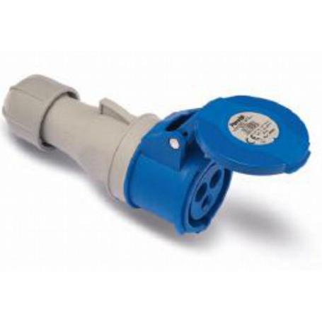 ENCHUFE HEMBRA.2P+T.AZUL (REF.23200)