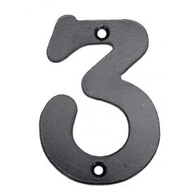 NUMERO 3 HIERRO FORJADO 100MM.