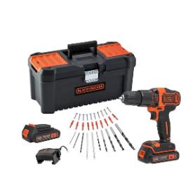 TALADRO B.DECKER 18V PERCUTOR .2 BAT 1.5+30 ACC