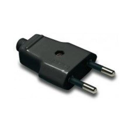 CLAVIJA RECTA EUROPEA 10 A.250V NEGRA (REF.1101-N)