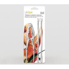 TENAZA Y 2 PINCHOS MARISCO