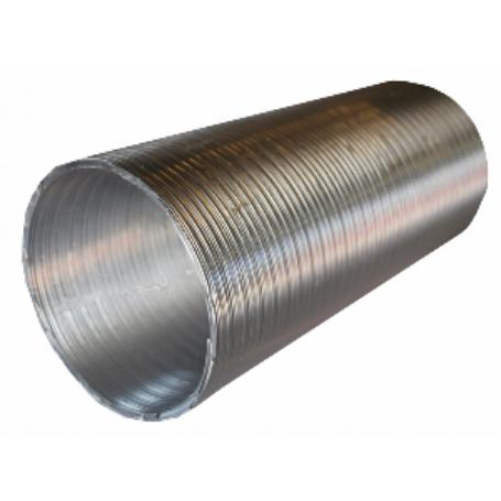 TUBO ALUM.FLEXIBLE 120MM.PLATA 1.5MT.