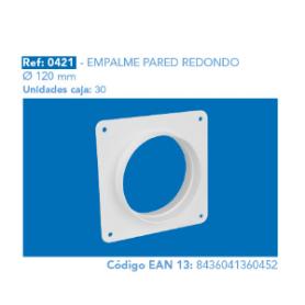 EMPALME PARED REDONDO 120 MM