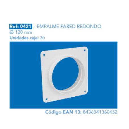 EMPALME PARED REDONDO 120 MM