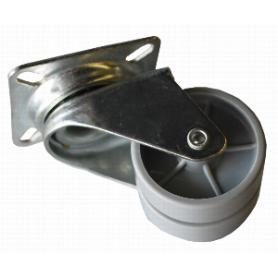 RUEDA PVC CON PLACA 50 MM. DOBLE SIN FRENO 17450