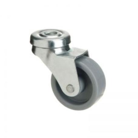 RUEDA PVC CON AGUJERO 25 MM. SIN FRENO 17561