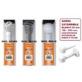 BARRA CORT.EXT.28MM 1,6-3,10 BLANCO DUCAL