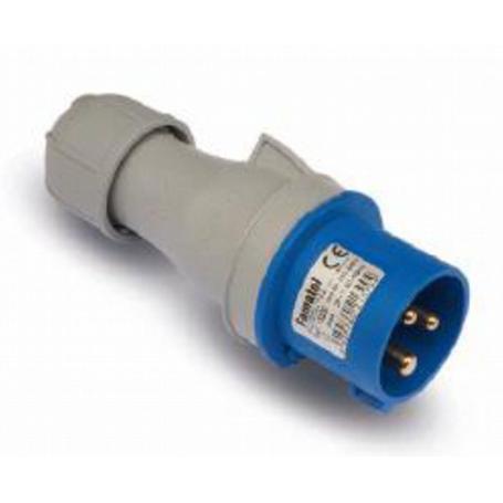 ENCHUFE MACHO.2P+T.AZUL (REF.13200)