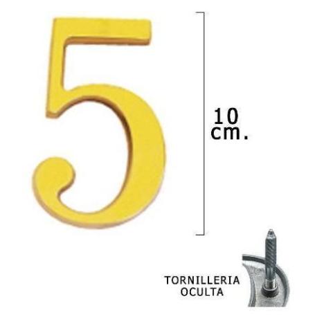 Numero de laton 100mm. 5 blister