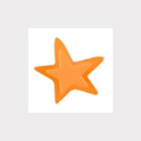 POMO ESTRELLA NARANJA METACRILATO