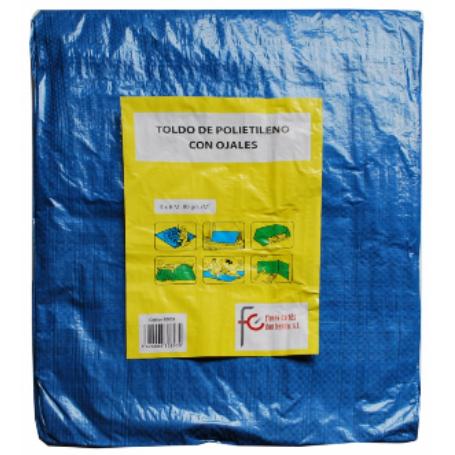 LONA MULTIUSO C/OJALES 5X8 MTS.AZUL