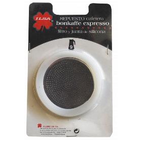 GOMA CAFETERA 2UDS.+FILTRO 6 T.INOX
