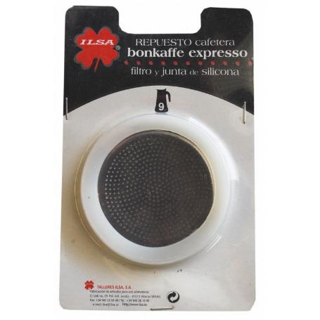 GOMA CAFETERA 2UDS.+FILTRO 6 T.INOX
