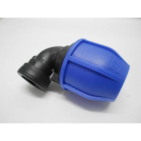 CODO POLIET.90º R.H.25X3/4