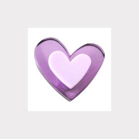 POMO CORAZON MORADO METACRILATO