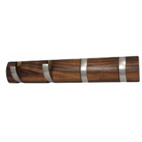 PERCHA 4 GANCHOS ABAT.MADERA ACACIA
