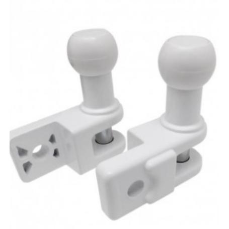 JUEGO SOPORTE BARANDILLA TOLDO BLANCO