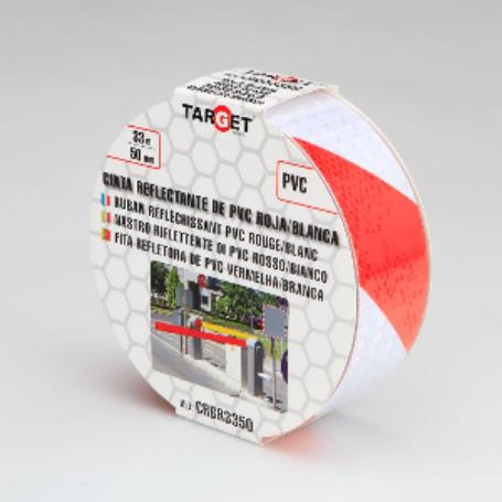 CINTA SEÑAL.ADH.ROJA-BLANCA 33X100