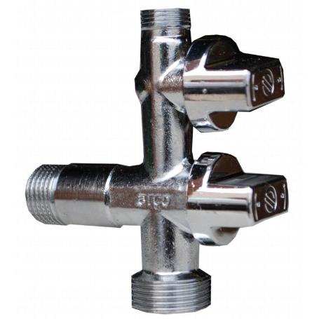VALVULA ANGULAR COMBI 1/2-3/4-3/8 ARCO