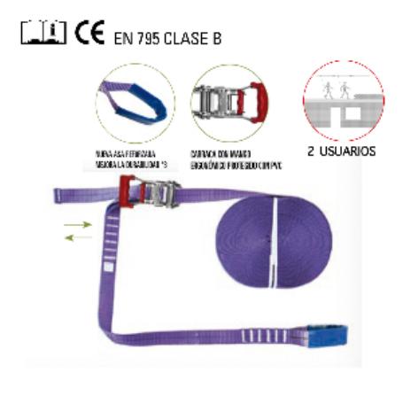 LINEA SEGURIDAD HORIZ. 3.5CMS-20 MTS + 2 MOSQ.