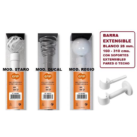 BARRA CORT.EXT.28MM 1,6-3,10 BLANCA STARO