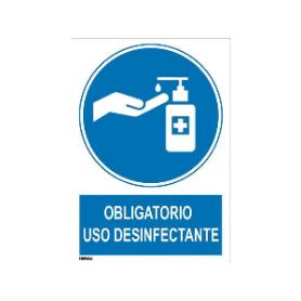 CARTEL PVC USO DESINFECTANTE 21X30