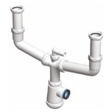 SIFON BOTELLA DOBLE RACORD C/BOTELLA I-44 1 1/2 40