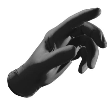 GUANTE NITRILO NEGRO DESECHABLE T- 7/S 100 UDS