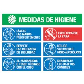 Cartel pvc medidas de higiene 70x50