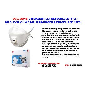 3M MASCARILLA PARTICULAS CON VALVULA FFP2 9322-10 7100140882