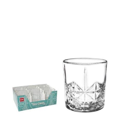 33 CLS VASO CRISTAL TALLADO VINTAGE PARA WHISKY GINGER COK - CAJA 6 UNIDADES
