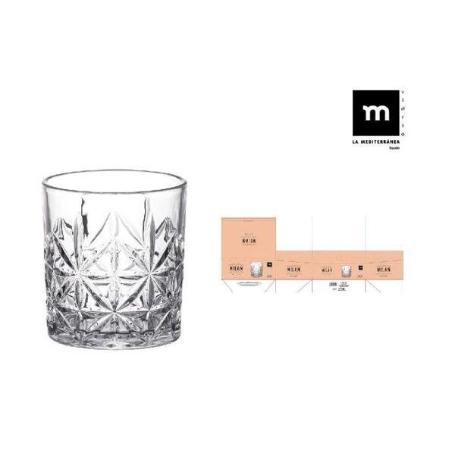 31 CLS VASO CRISTAL TALLADO MILAN LAMEDITERRANEA - CAJA 6 UNIDADES