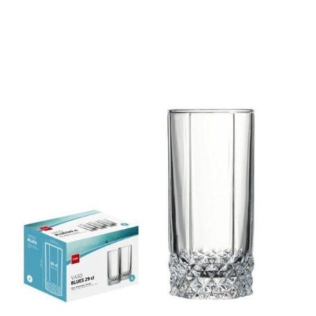 29 CLS VASO TALLADO WHISKY ALTO MOD BLUES COK - CAJA 6 UNIDADES